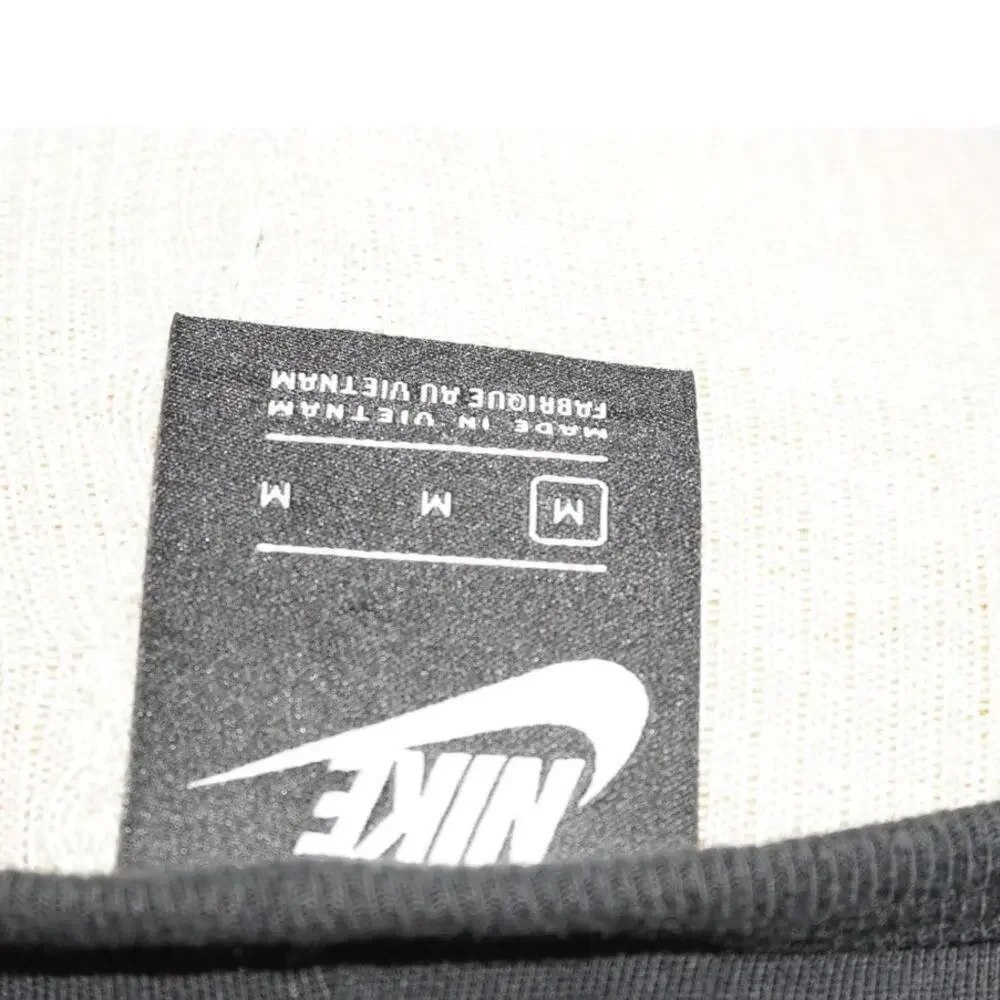Nike Y2K Black Mini Dress Gold Script Logo Spaghetti Strap Bodycon Size Medium
